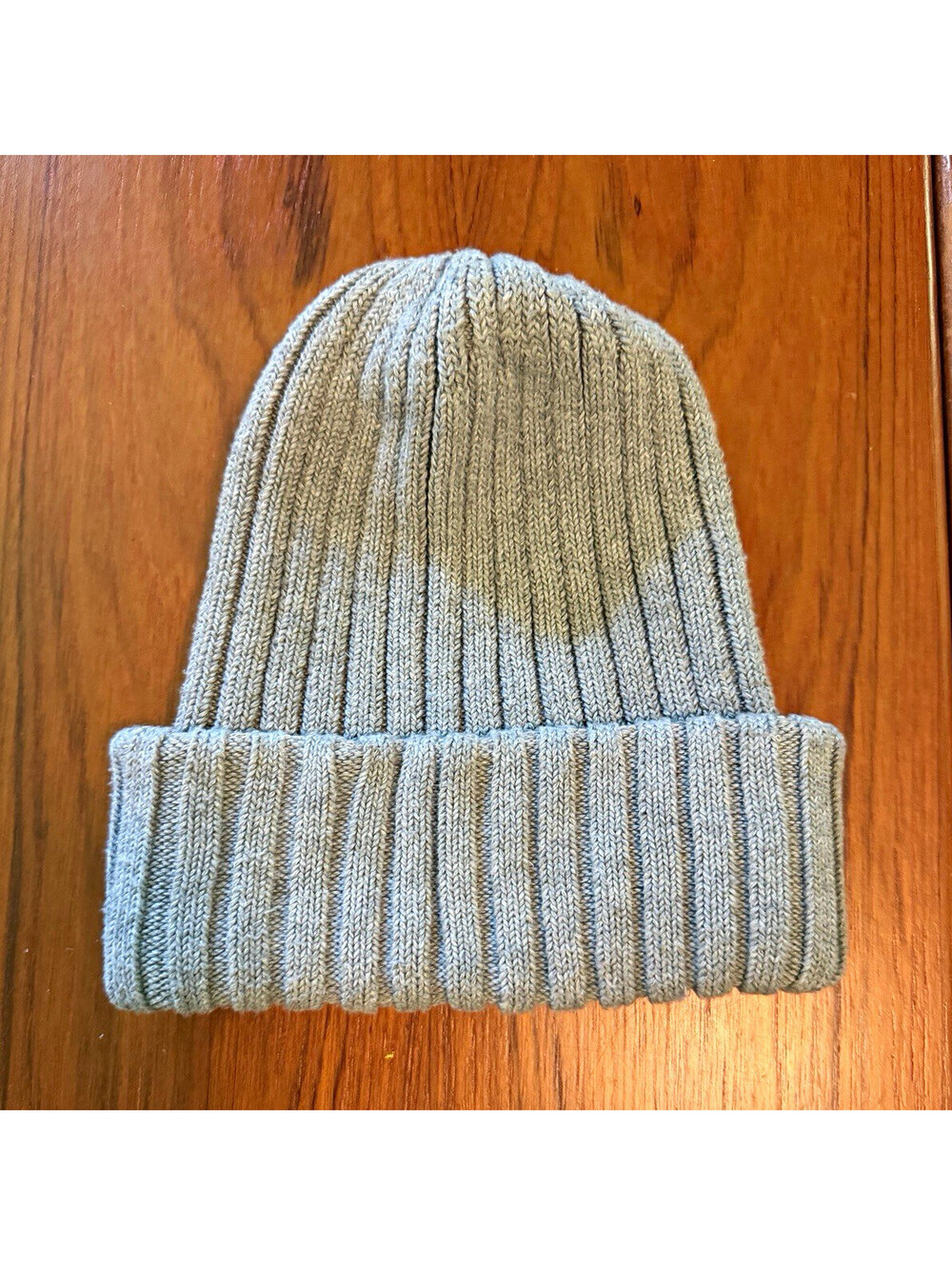 H&M Womenβs Ribbed Knit Beanie Hat Gray Acrylic Solid Fall/Winter One Size
